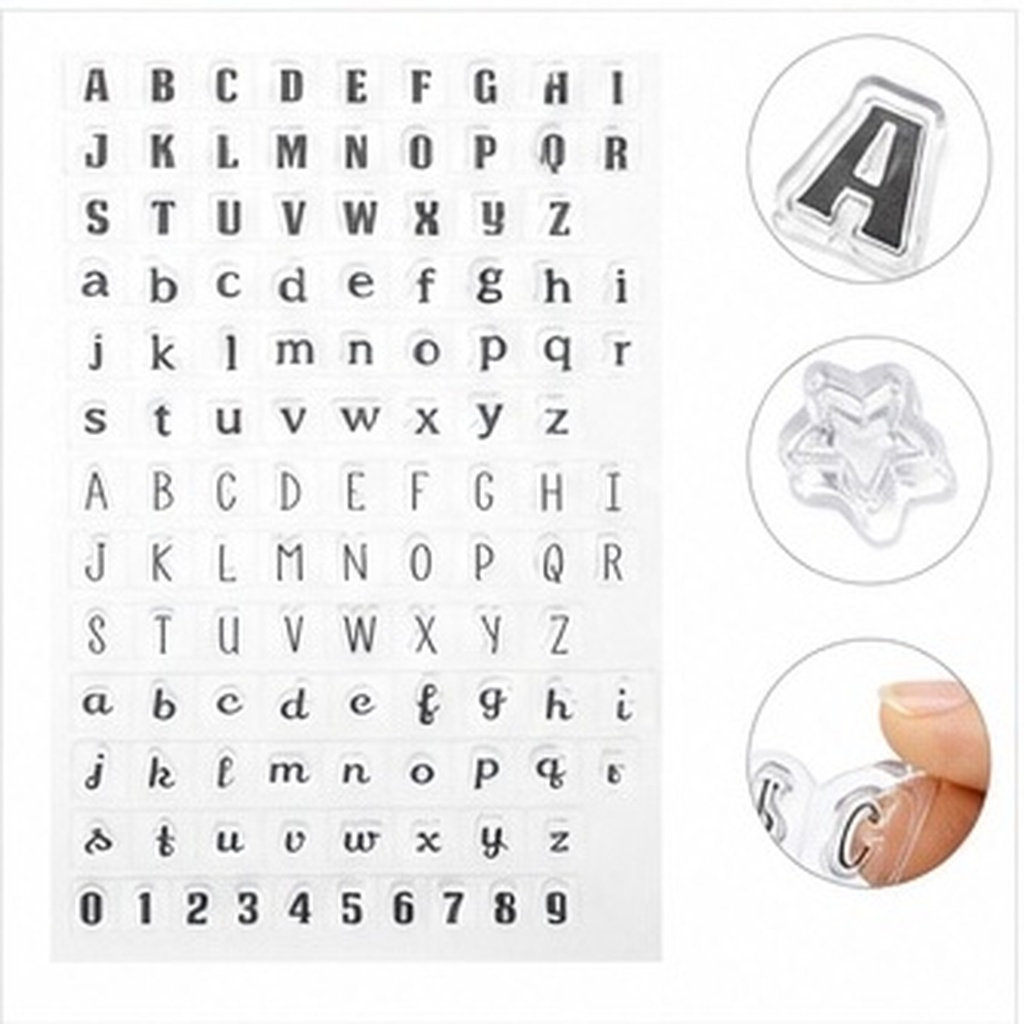 Clear Silicone Stamps For Card Making - 4Pcs Transparent Silicone Alphabet Clear Stamps
