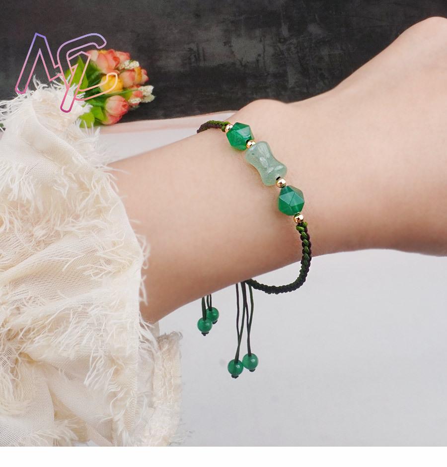 Green Natural Jade Beads Brace - Beading ulasan dan harga