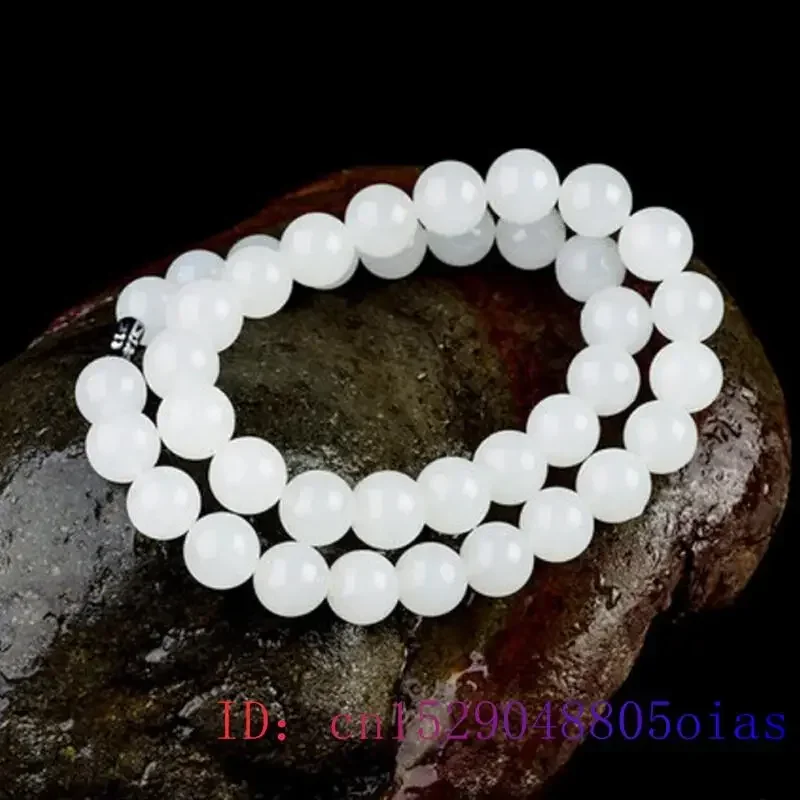 White Jade Beaded Necklace Bea - Beading ulasan dan harga