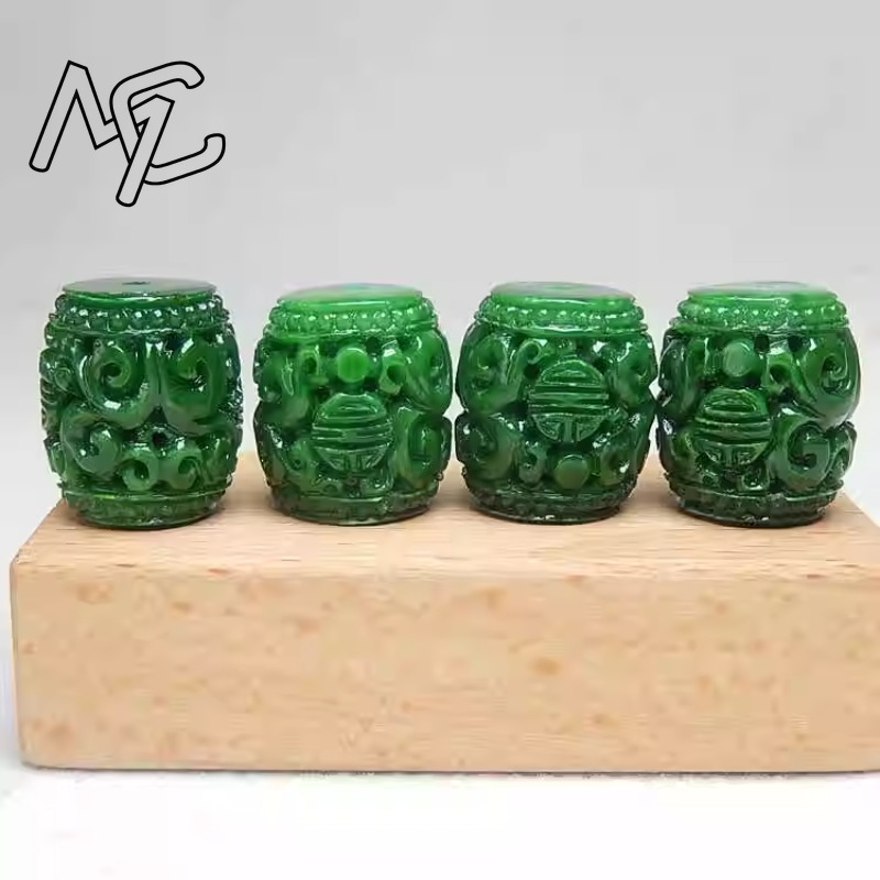 5pc Natural Green Jade Carving - Beading ulasan dan harga