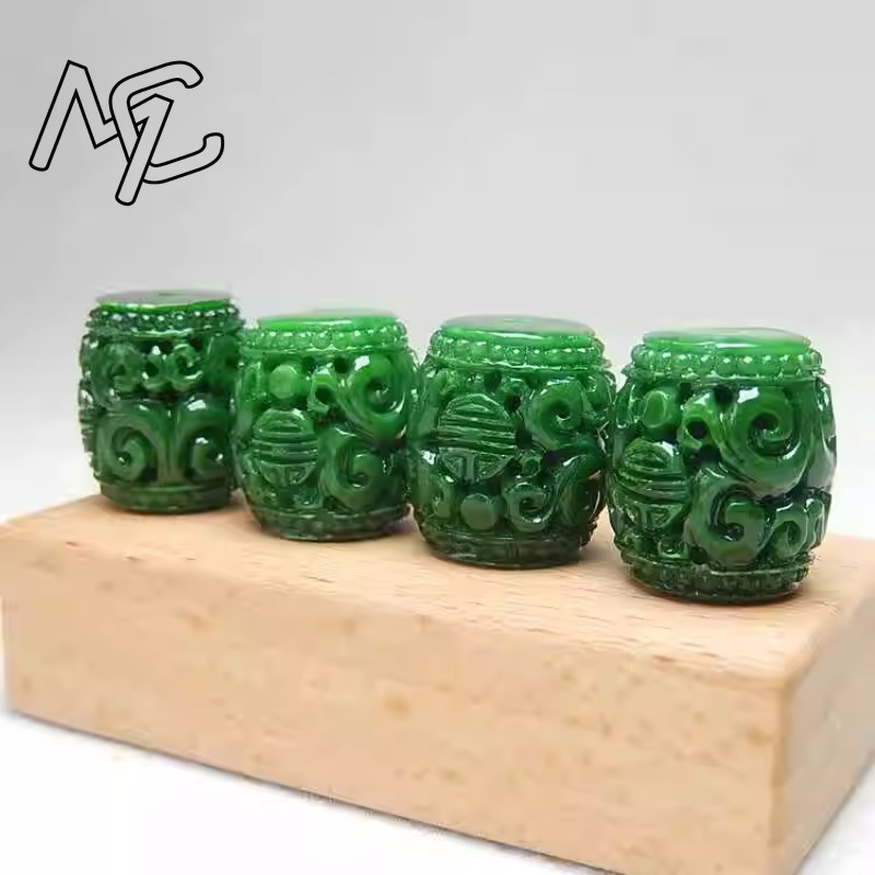 5pc Natural Green Jade Carving - Beading ulasan dan harga