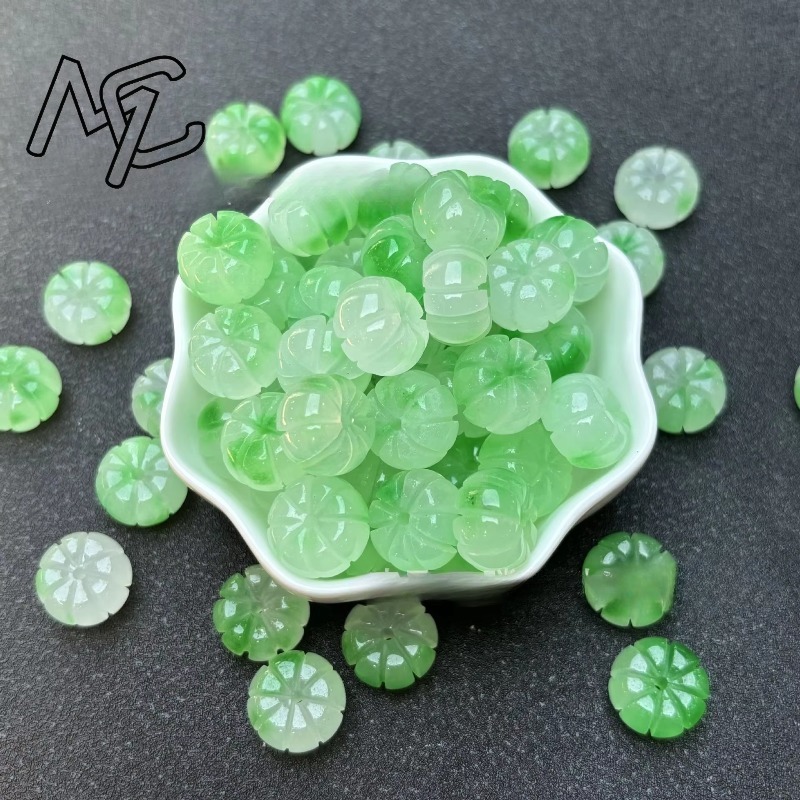 10pcs A Green Jade Pumpkin Bea - Beading ulasan dan harga