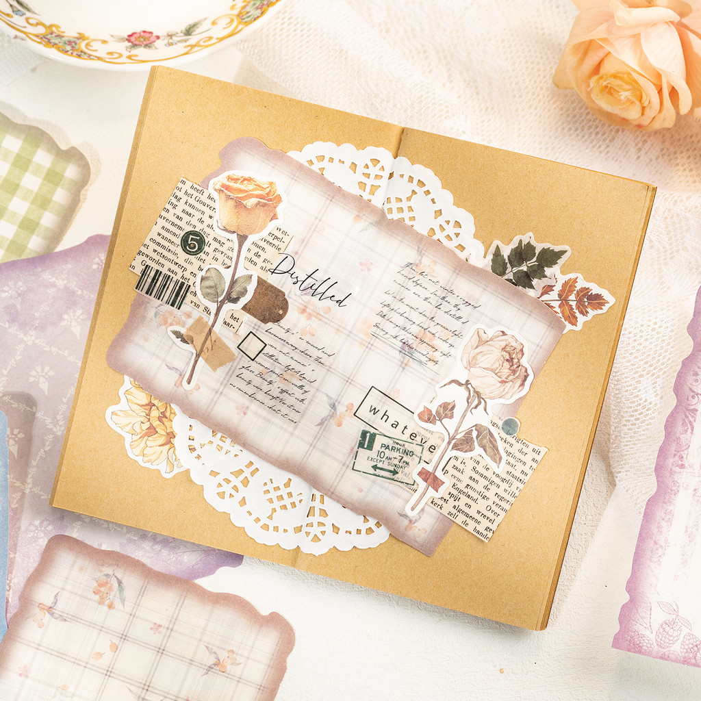30sheets Vintage Scrapbook Pap - Vintage Junk Journal Scrapbooking Paper ulasan dan harga