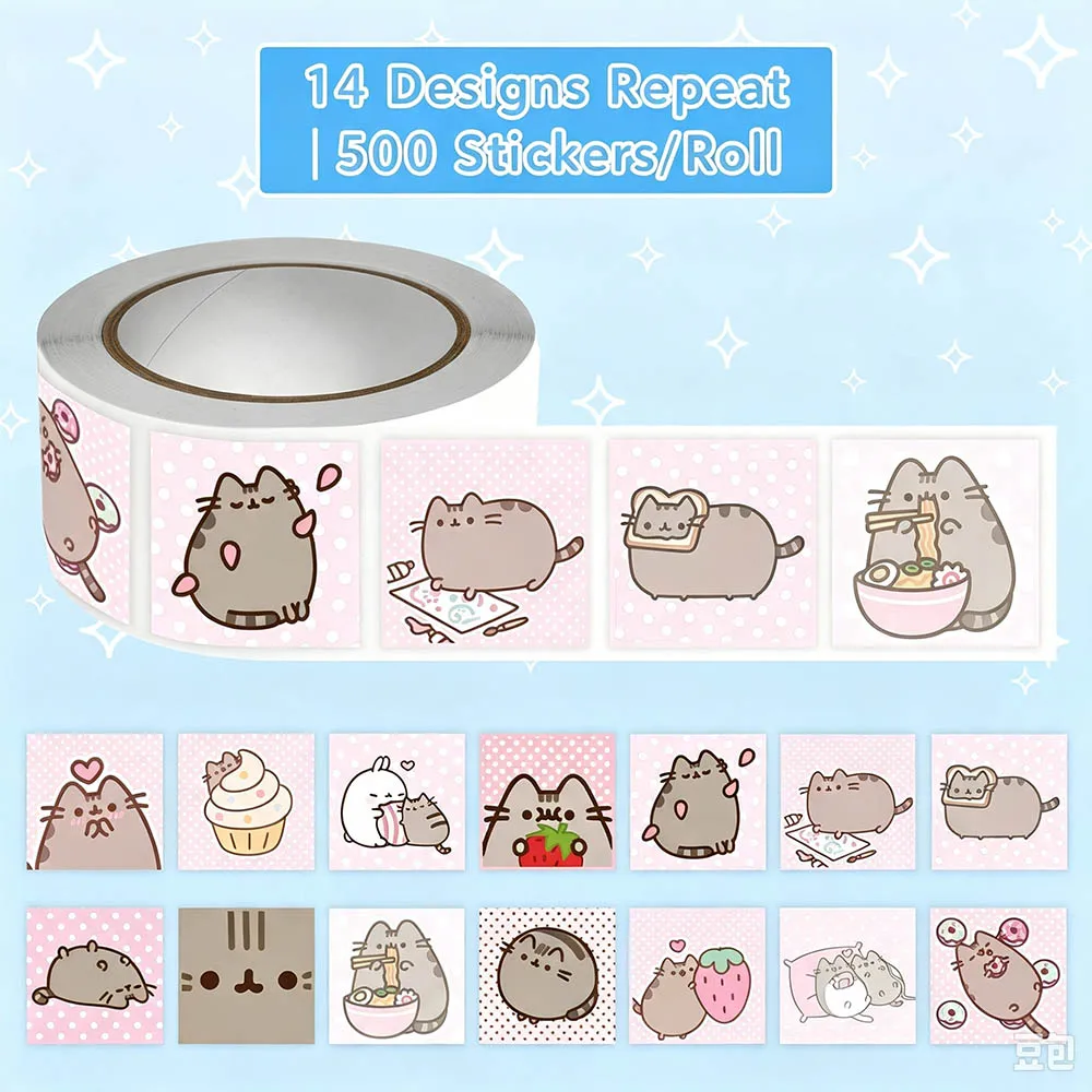 Hou 500pcs Pusheen Cartoon Cat - Scrapbooking ulasan dan harga
