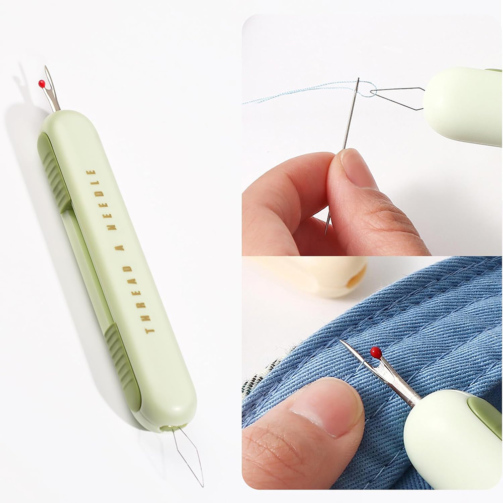 2 in 1 Needle Threader Seam Ri - Cotton Embroidery Thread Skeins ulasan dan harga