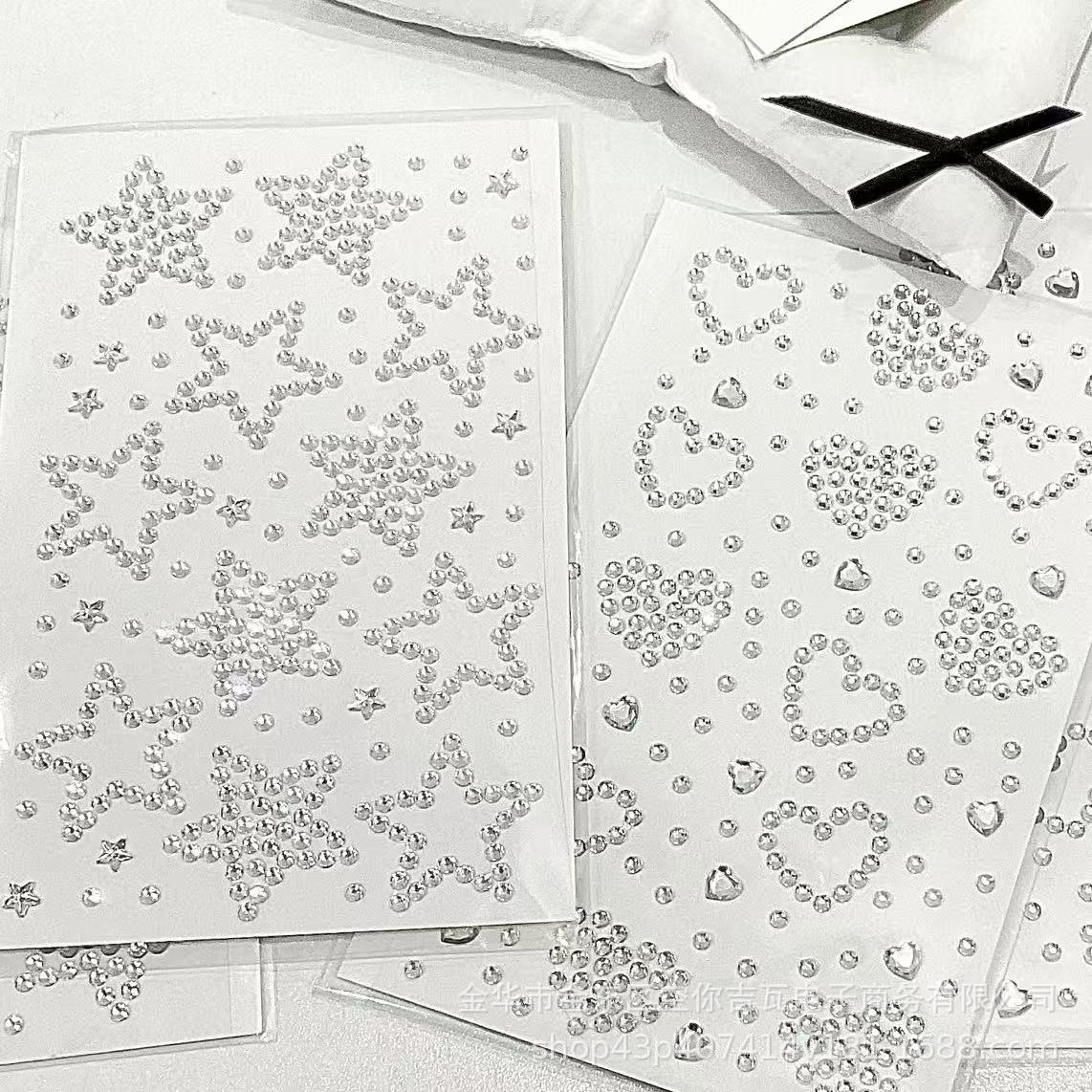 Silver Star Heart Rhinestone S - Scrapbooking ulasan dan harga