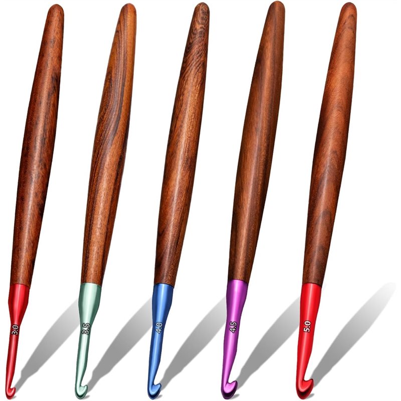 【LAST CHANCE】Ergonomic Crochet - Wooden Crochet Hooks Ergonomic Handle ulasan dan harga