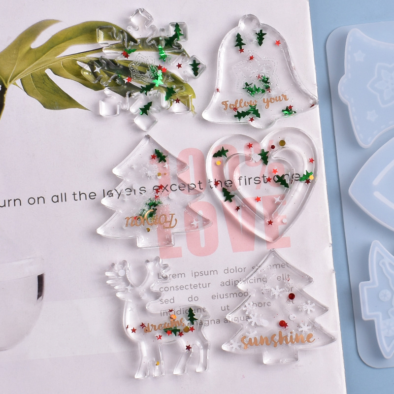 Christmas Mold DIY Resin Cryst - Silicone Epoxy Resin Molds Set ulasan dan harga